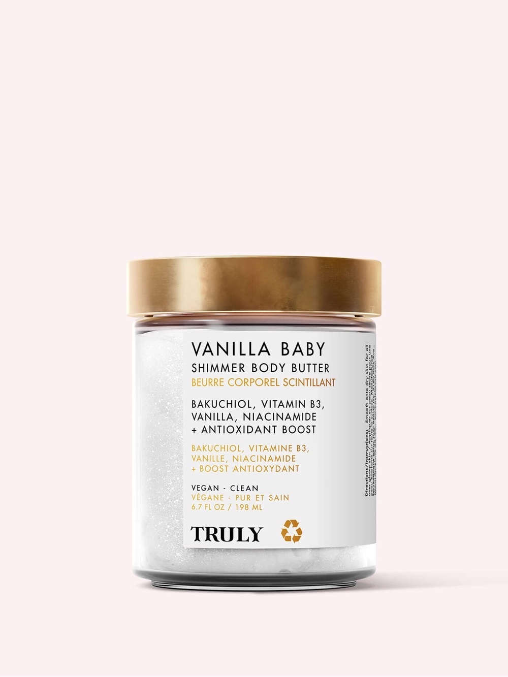 Truly Beauty Vanilla Baby Shimmer Body Butter 6.7 oz NIB